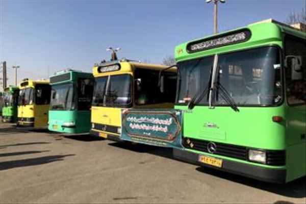 بهره‌برداری از ٥ دستگاه اتوبوس بازسازی‌شده حمل‌ونقل شهرداري قرچك