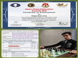 کسب مقام نخست مسابقات شطرنج آسیایی توسط دانشجوی رشته علوم ورزشی دانشگاه پیام نور مرکز قرچک - ورامین