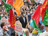 گزارش تصویری/حضور پرشور شهردار و کارکنان شهرداری قرچک در راهپیمایی روز قدس