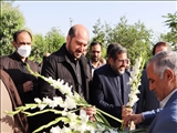 ادای احترام وزیر فرهنگ و ارشاد اسلامی و استاندار تهران به شهدای قرچک
