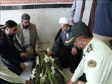 گلباران مزار شهدا با حضور مسئولان قرچک به مناسبت هفته فراجا