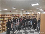 بازدید دانش آموزان پایه هشتم دبیرستان تزکیه از کتابخانه شهید مطهری قرچک