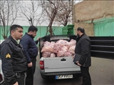 کشف حدود یک تن مرغ قطعه بندی شده از یک دستگاه خودروی غیر مجاز 