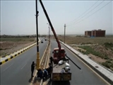 اجرای پروژه روشنایی بلوار ورودی روستای محمدآباداعلا بخش مرکزی شهرستان قرچک