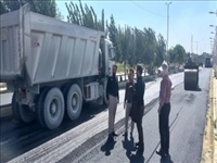 بلوار ورودی روستای قشلاق اول بخش مرکزی قرچک آسفالت شد