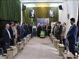 جلسه شورای فرهنگ عمومی و ستاد برگزاری دهه کرامت با حضور حجت الاسلام والمسلمین اسماعیلی امام جمعه، فخاری فرماندار، غلامی دادستان، جمعی از مسئولان ادارات و دستگاه ها و خادمیاران آستان قدس رضوی در دفتر ا