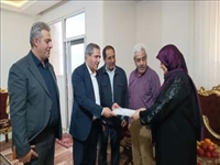 حضور فرماندار شهرستان قرچک در منزل جانباز سرافراز براتعلی طالبی ورک و جانباز سرافراز عبدالله قادری فرد