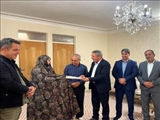 حضور فرماندار شهرستان قرچک در منزل جانباز سرافراز امیر حسین رحیمی و جانباز سرافراز ایرج تقوی قلعه جوق